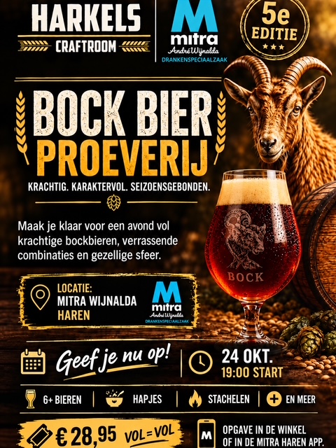 Bock bier proeverij aankomend